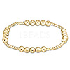 Bohemia Brass Round Beaded Stretch Bracelets TK0566-38-1