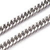 Non-Tarnish 304 Stainless Steel Diamond Cut Cuban Link Chain Necklaces NJEW-JN03368-01-2