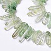 Natural Crackle Quartz Crystal Dyed Beads Strands G-I345-05G-4