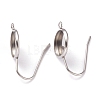 Tarnish Resistant 304 Stainless Steel Earring Settings STAS-O141-02P-1