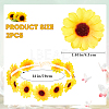 2Pcs Cloth Small Sunflowe Wreath Headband OHAR-CP0001-20A-2