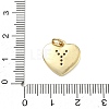 Brass Micro Pave Clear Cubic Zirconia Pendants KK-D229-01G-25-3