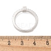 S925 Sterling Silver Adjustable Letter Rings for Women RJEW-M068-01P-I-3