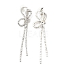 Crystal Rhinestone & Clear Cubic Zirconia Stud Earrings EJEW-C037-01F-P-2