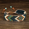 Bohemian Style Glass Bead Braided Bracelets ZD3902-4-1