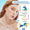 6Pcs Rack Plating Brass Micro Pave Cubic Zirconia Pendants KK-BBC0003-15-2