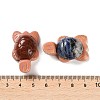 Mixed Gemstone & Natural Rhodonite Tortoise Beads G-G104-03-3