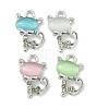 UV Plating Alloy Rhinestone Pendants FIND-M033-13P-1