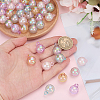 50Pcs 5 Colors Transparent Acrylic Pendants MACR-SP0002-39-3