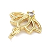 Rack Plating Brass Clear Cubic Zirconia Pendants KK-M293-11G-2