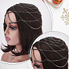 Rhinestone Mesh Headpiece Cap AJEW-WH0413-82B-3