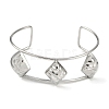 Non-Tarnish 304 Stainless Steel Wide Textured Open Cuff Bangles BJEW-Q348-05P-13-2