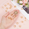 24Pcs Brass Clip-on Earring Converters Findings KK-SP0001-16G-3