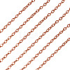 Brass Coated Iron Flat Cable Chains CH-TAC0007-02R-3