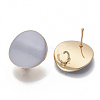 Light Gold Plated Iron Stud Earring Findings X-IFIN-T014-01P-NR-2