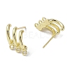 Brass Stud Earring Findings KK-B087-08G-2