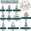 50Pcs 10 Style Tibetan Style Alloy Bead Cone & Caps FIND-NB0003-16-2