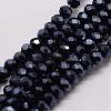 Electroplate Glass Bead Strands GLAA-K016-2x3mm-10PL-1