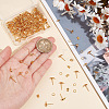 100Pcs Brass Teardrop Stud Earring Findings DIY-GO0001-15-4