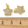 Rack Plating Brass Micro Pave Clear Cubic Zirconia Charms KK-Z067-23G-04-3