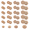  24Pcs 4 Style Alloy & Brass Snap Buttons FIND-NB0003-66KCG-1