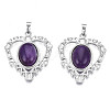 Natural Amethyst Pendants G-S274-12K-2