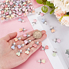 100Pcs Acrylic Alloy Pendants PALLOY-HY00114-3