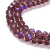 Electroplate Glass Beads Strands X1-EGLA-A034-T8mm-L14-3