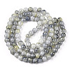 Baking Paint Crackle Glass Bead Strands DGLA-Q023-8mm-YS75-A-2