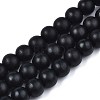 Painted Natural Wood Beads Strands WOOD-S053-54A-1