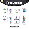 32Pcs 8 Style Rainbow CoLOR Alloy Pendants PALLOY-SW0001-02-3