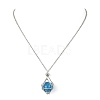 Tarnish Resistant 304 Stainless Steel Braided Macrame Pouch Empty Stone Holder for Pendant Necklace Making NJEW-TA00079-01-3