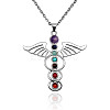 Chakra Natural & Synthetic Gemstone Necklaces WV2130-1