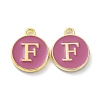 Golden Plated Alloy Enamel Charms ENAM-XCP0001-13F-1