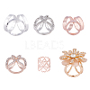 6Pcs 6 Styles Alloy Women Lady Girls Fashion Scarf Ring Buckle JEWB-CA0001-02-1