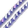 Electroplated Glass Beads Strands GLAA-G092-A-06-1