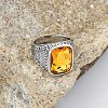 304 Stainless Steel with Cubic Zirconia Finger Rings for Men FS-WG67565-46-1