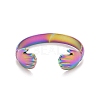 Ion Plating(IP) Rainbow Color  304 Stainless Steel Double Hand Hug Open Cuff Ring for Women RJEW-C025-08B-M-2
