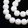 Electroplate Opaque Glass Beads Strands X-GLAA-T032-P8mm-AB02-2