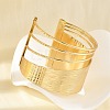 Alloy Open Cuff Bangles BJEW-K272-01G-4