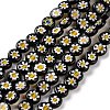 Handmade Millefiori Glass Flat Round Bead Strands LK-P011-20-1