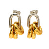 304 Stainless Steel Stud Dangle Earrings for Women WG46EF1-01-2