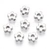 Rhodium Plated 925 Sterling Silver Beads STER-T004-74P-3