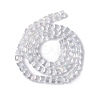 Electroplate Glass Beads Strands X-EGLA-D018-8x8mm-01-3