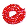 Electroplate Opaque Solid Color Glass Beads Strands LS-EGLA-A044-P6mm-L22-3