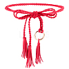 Handmade Imitation Leather Braided Rope Tie Belts AJEW-WH20006-398C-1