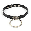 Alloy Ring Pendant PU Leather Choker Necklaces for Women FS-WGA2FAB-01-2