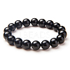 SUNNYCLUE Natural Black Agate Round Beads Stretch Bracelets BJEW-PH0001-10mm-01-1