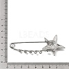 Starfish with Swirl 304 Stainless Steel Safety Pins Brooch Findings SA-CBAB767-06A-P-3