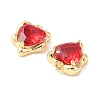 Brass Micro Pave Cubic Zirconia Charms KK-L208-06G-05-3